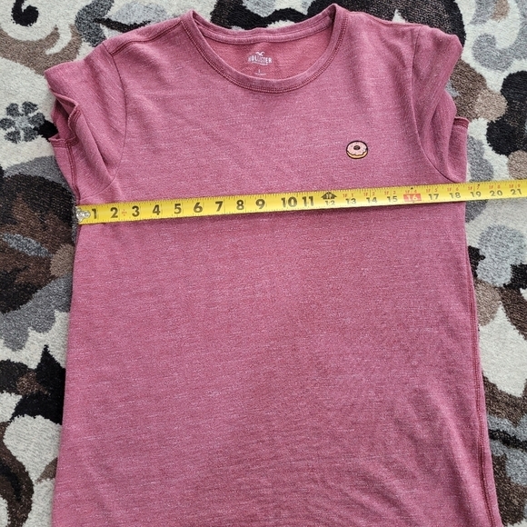 Hollister Shirt Women Sz S Donut Logo Long Line T - Picture 12 of 12